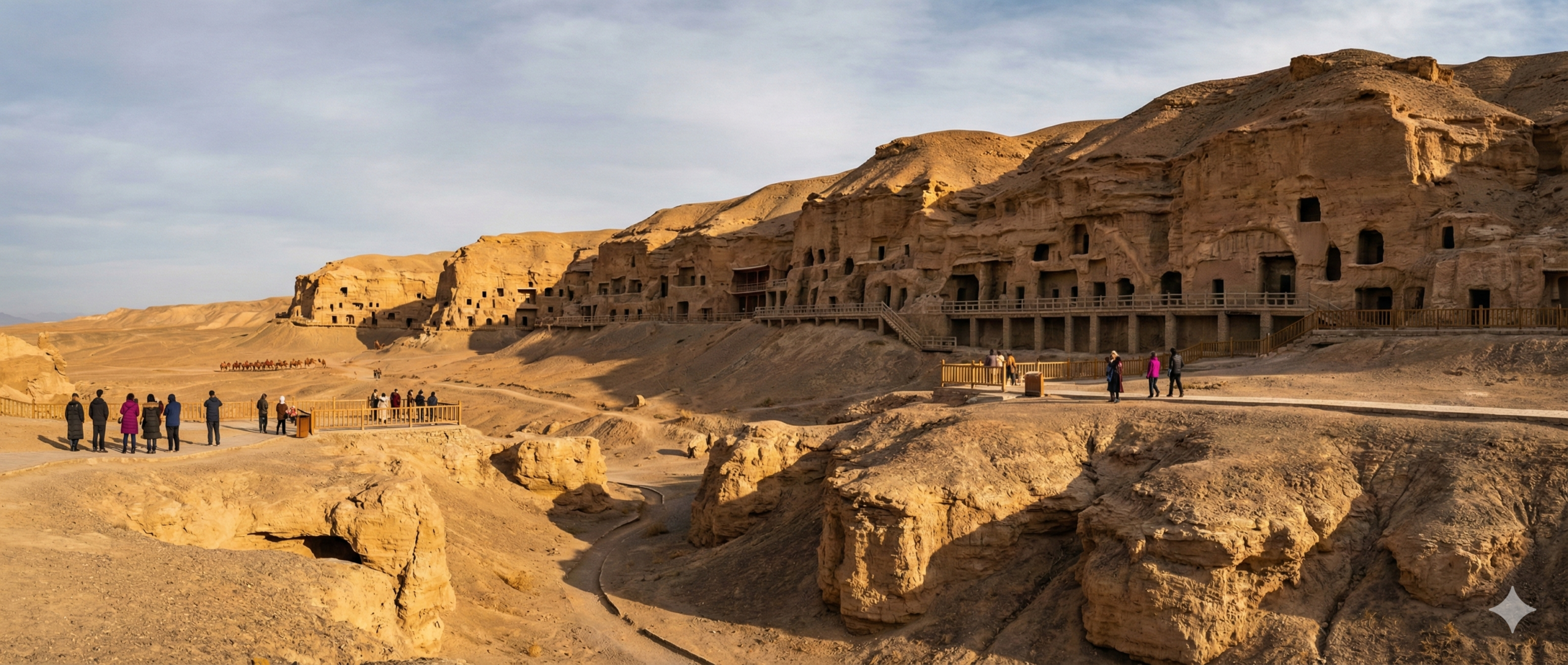 Silk Road Desert and Camels Dunhuang