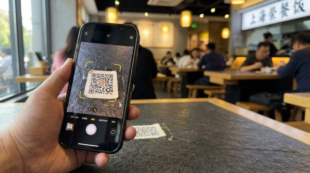 Shanghai 2026 scanning restaurant table QR scan