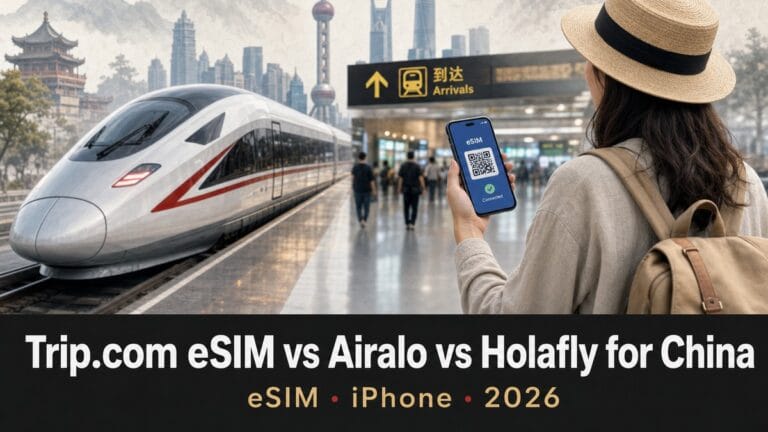 Trip.com eSIM vs Airalo vs Holafly for China (2026): Which Travel eSIM Wins?