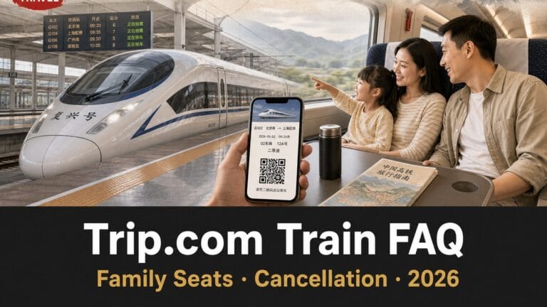 Trip.com Train FAQ: Family Seats & Cancellation (2026) China HSR