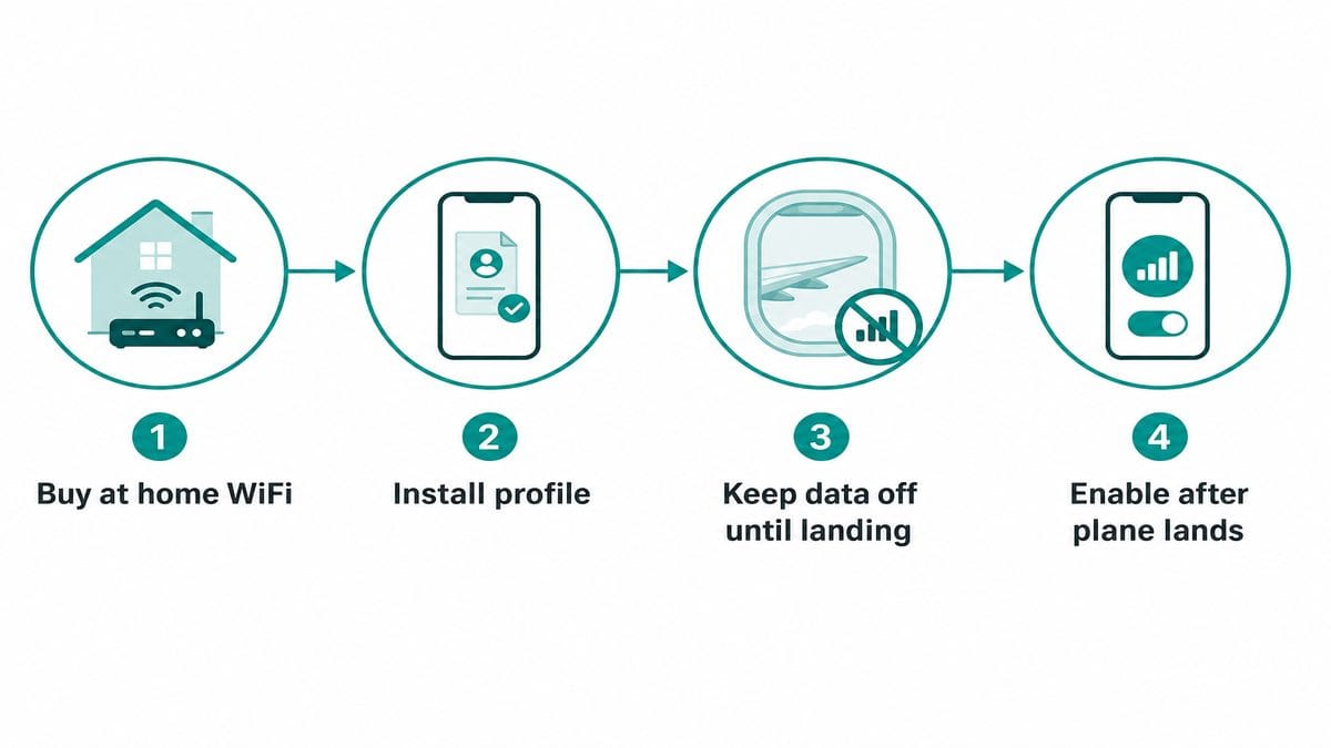 Buy eSIM with promo then install at home