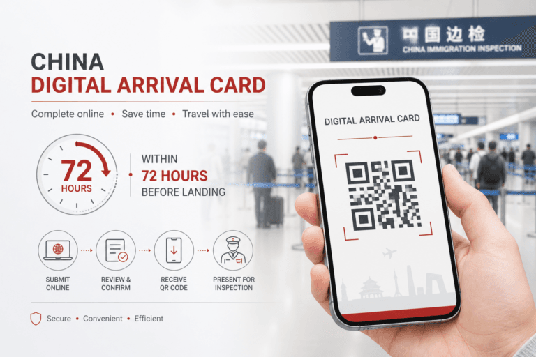 China Digital Arrival Card 2026: NIA 12367, 72-Hour Rule & QR Guide
