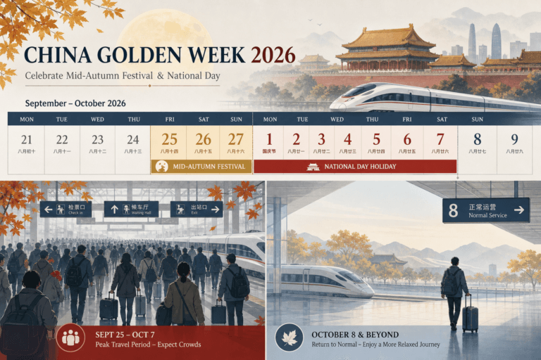China Golden Week 2026: Two Peak Weeks (Sep 25–Oct 7) Travel Guide