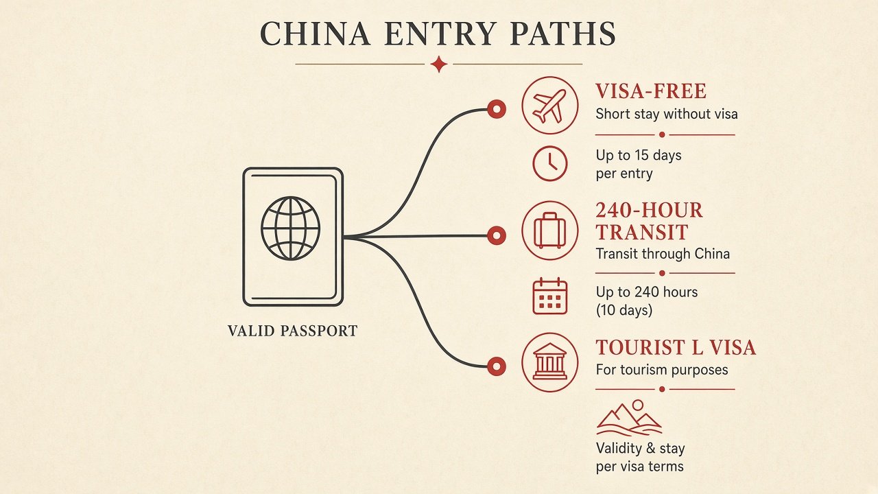 Illustration: Enter process: visa check to arrival